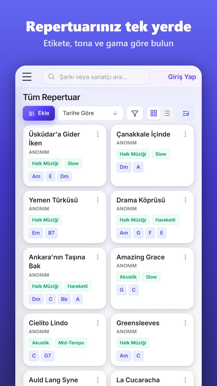 Repertuarınız tek yerde